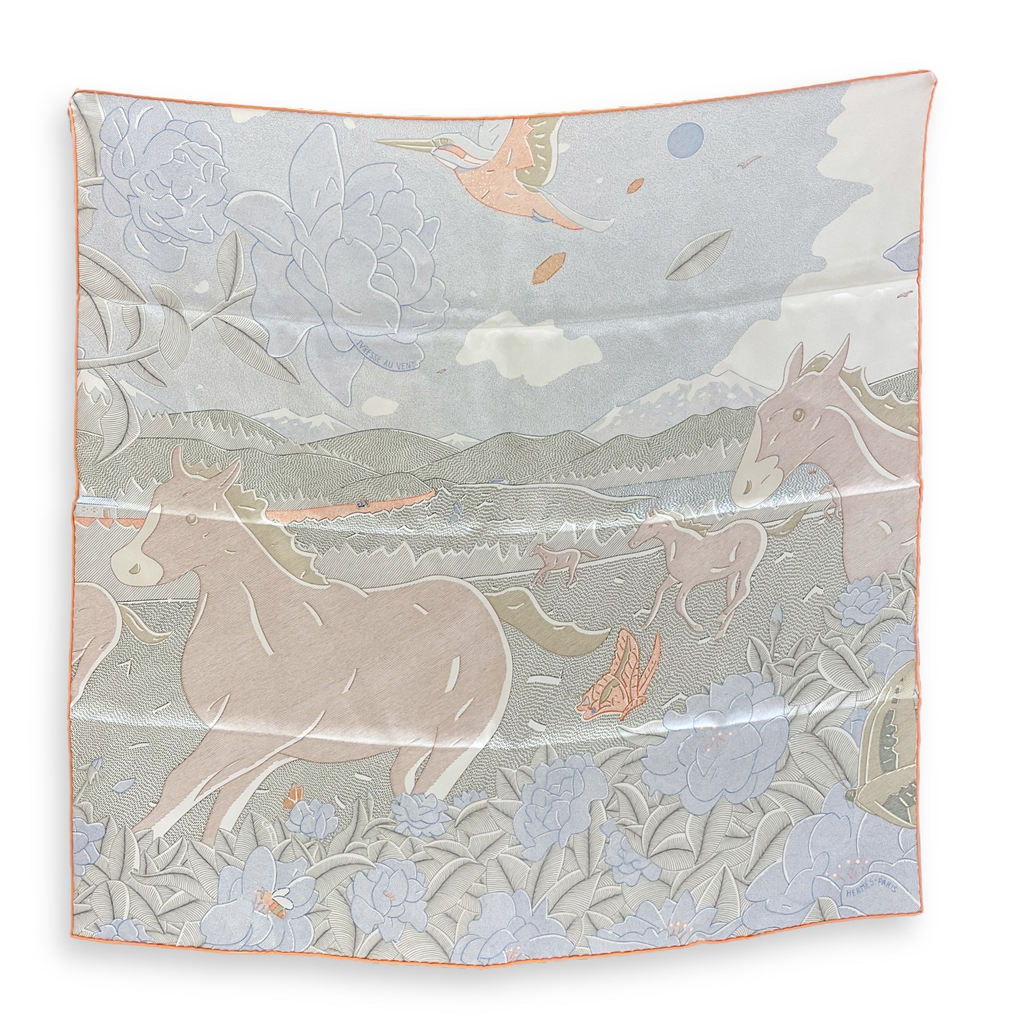 Ivresse Au Vent 70 Bleu Pale/Vert Amande/Peche Scarf