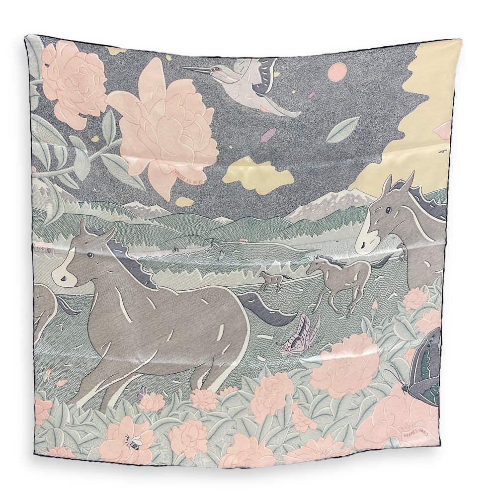 Ivresse Au Vent 70 Bleu/Rose/Vert Scarf