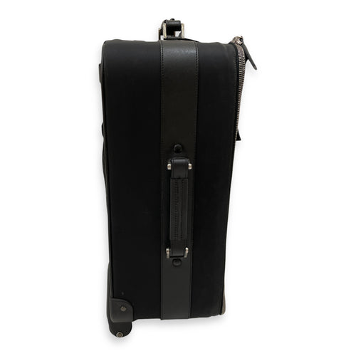Saffiano 46 cmx36cmx19cm Black Luggage in Nylon, Silver hardware