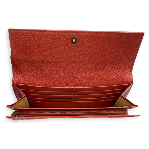 Intrecciato Long  Orange Wallet in Nappa Leather Silver hardware CL2505-12321 6