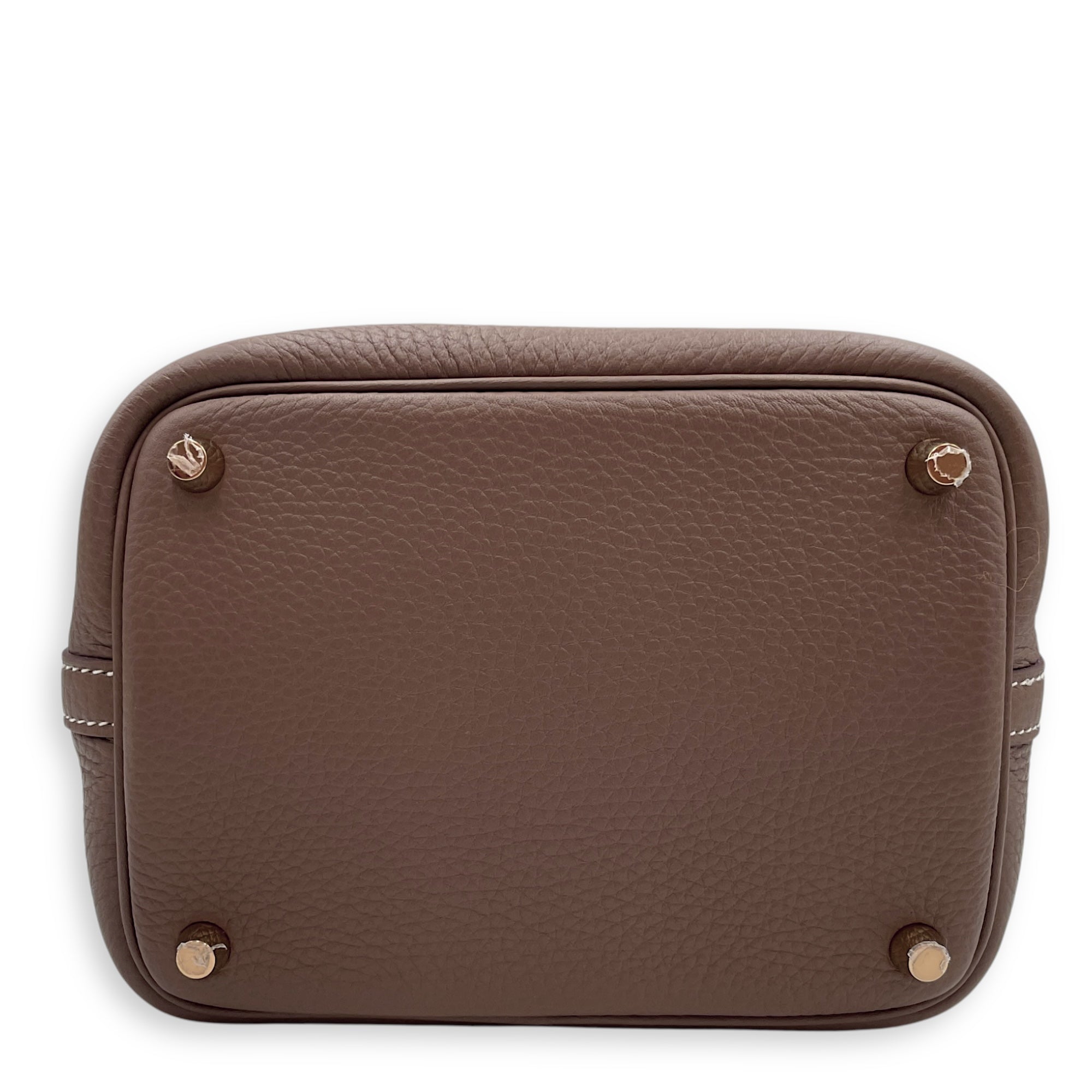 Picotin 18 Etoupe in Clemence, Gold hardware