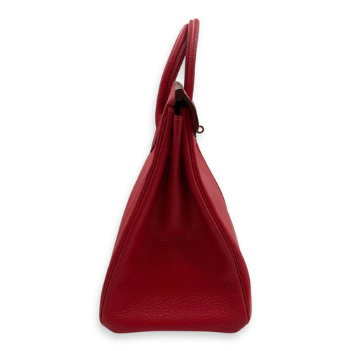 HAC 32 Rouge Vif in Chevre Coromandel Gold hardware