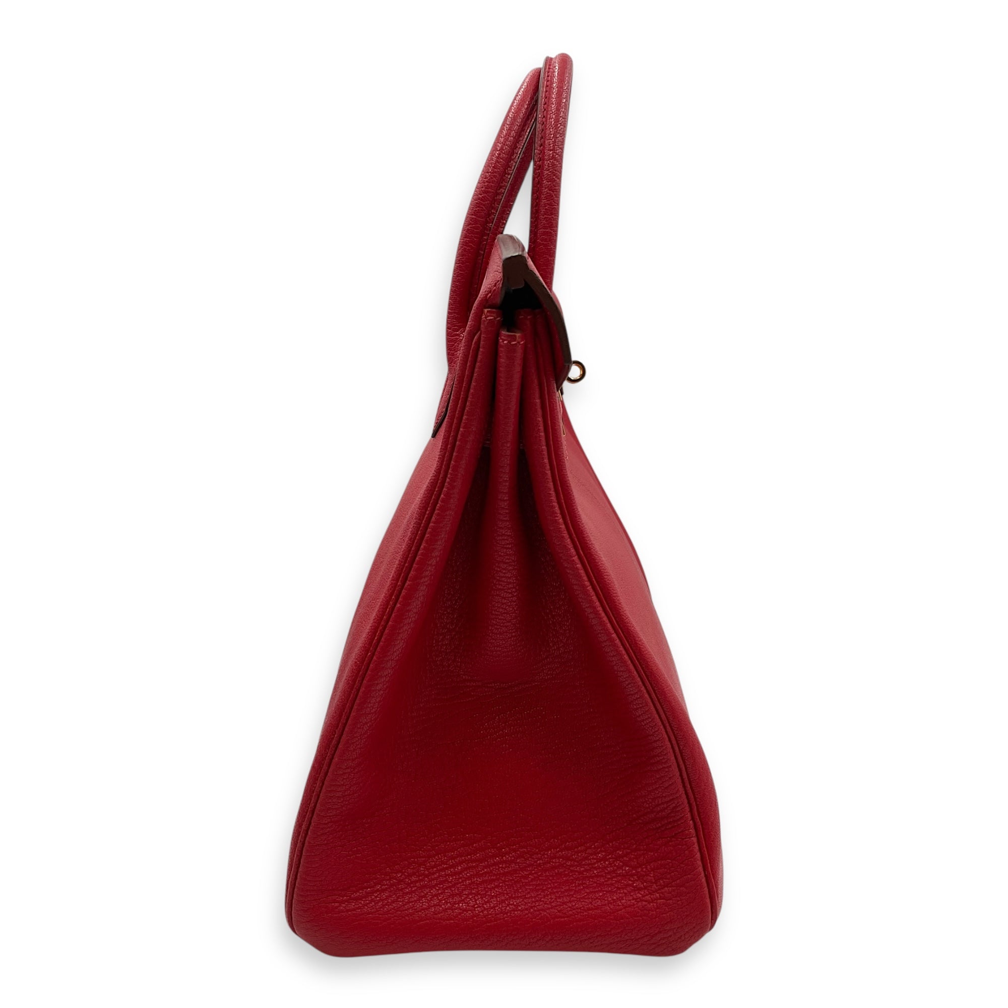 HAC 32 Rouge Vif in Chevre Coromandel, Gold hardware