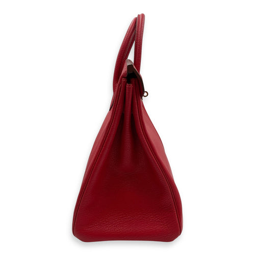 HAC 32 Rouge Vif in Chevre Coromandel, Gold hardware