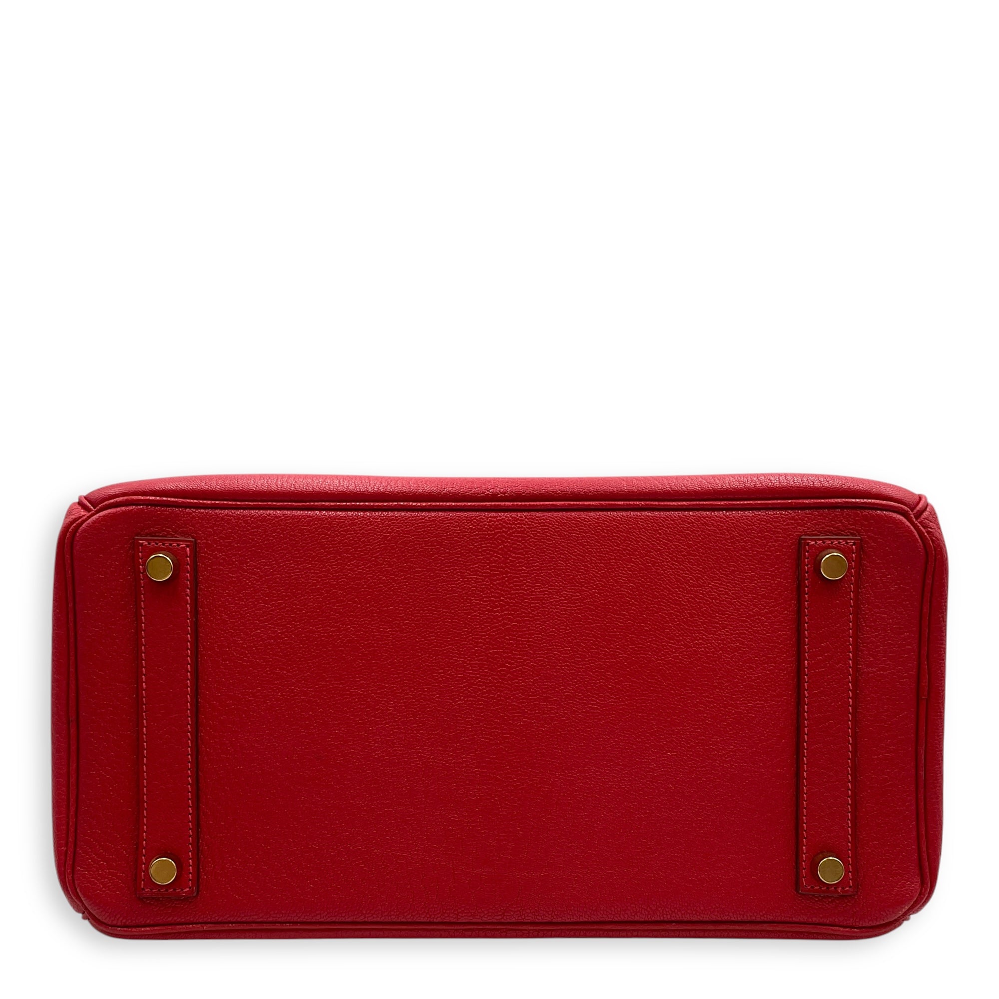 HAC 32 Rouge Vif in Chevre Coromandel, Gold hardware