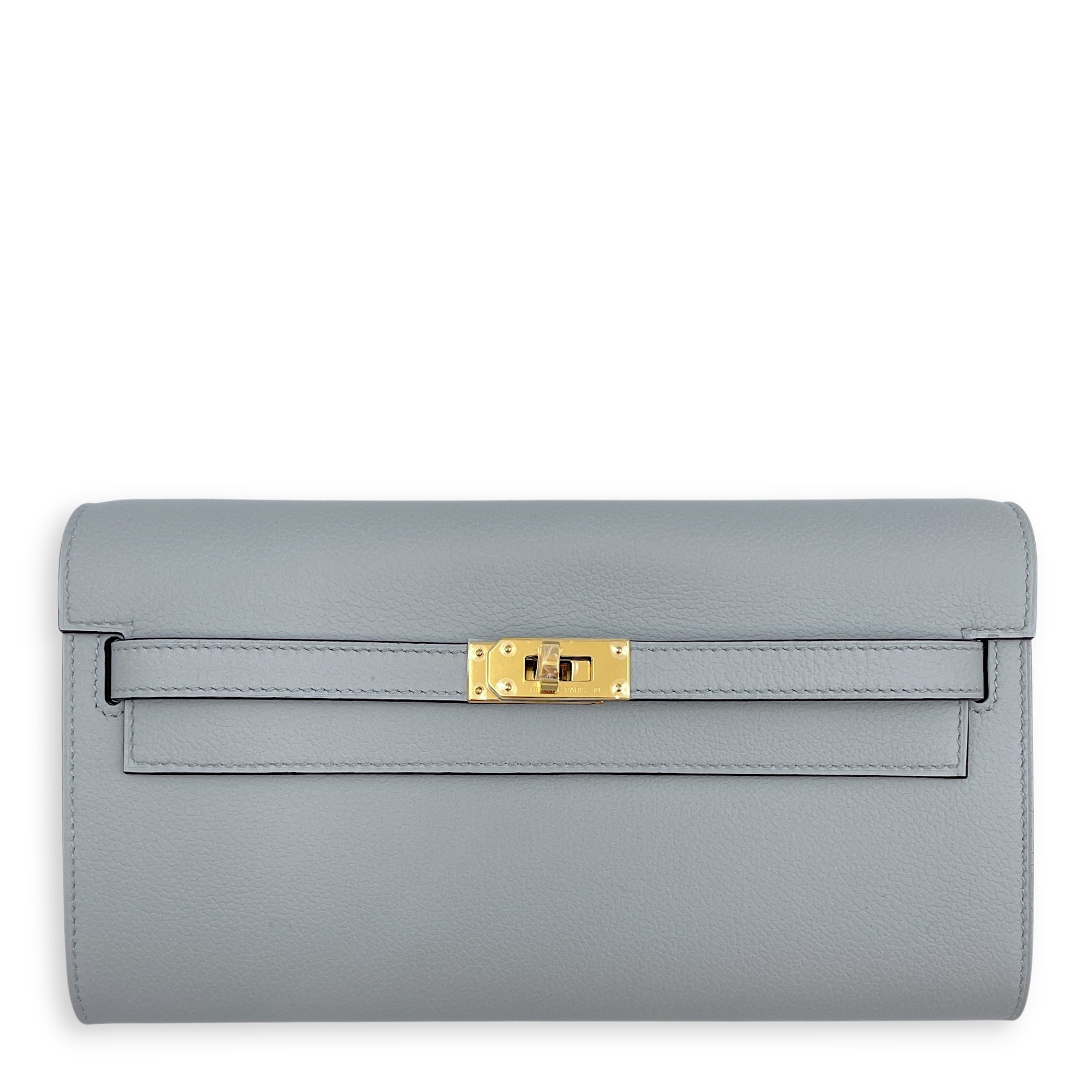 Kelly To Go Blue Glacier Crossbody Bag in Evercolor, Gold hardware
