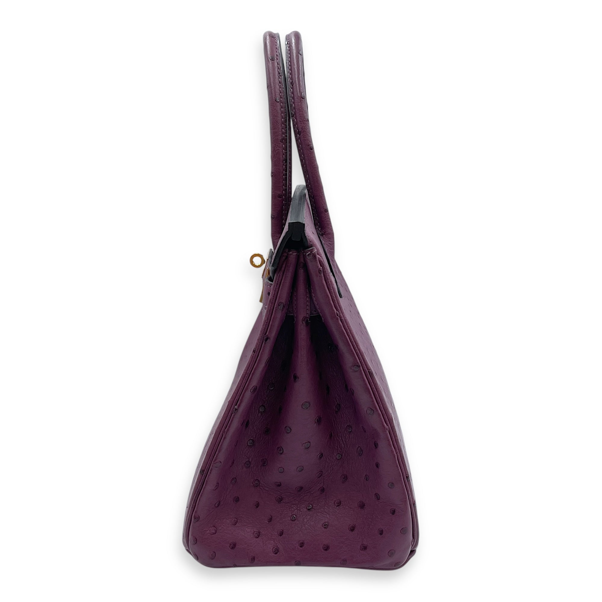 Birkin 30 Violet in Ostrich, Gold hardware