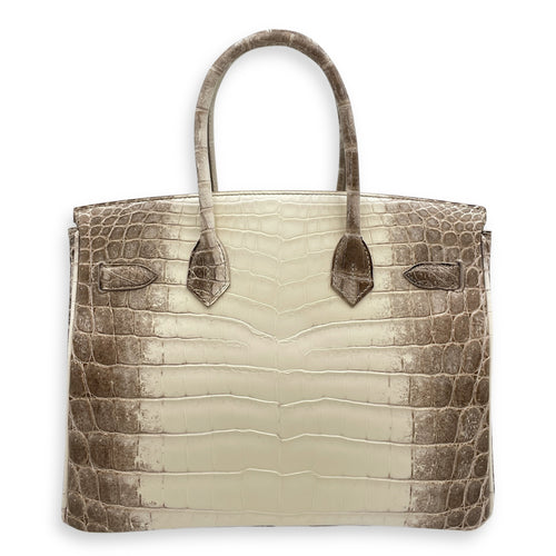 Birkin 30 Blanc in Matte Niloticus, Palladium hardware