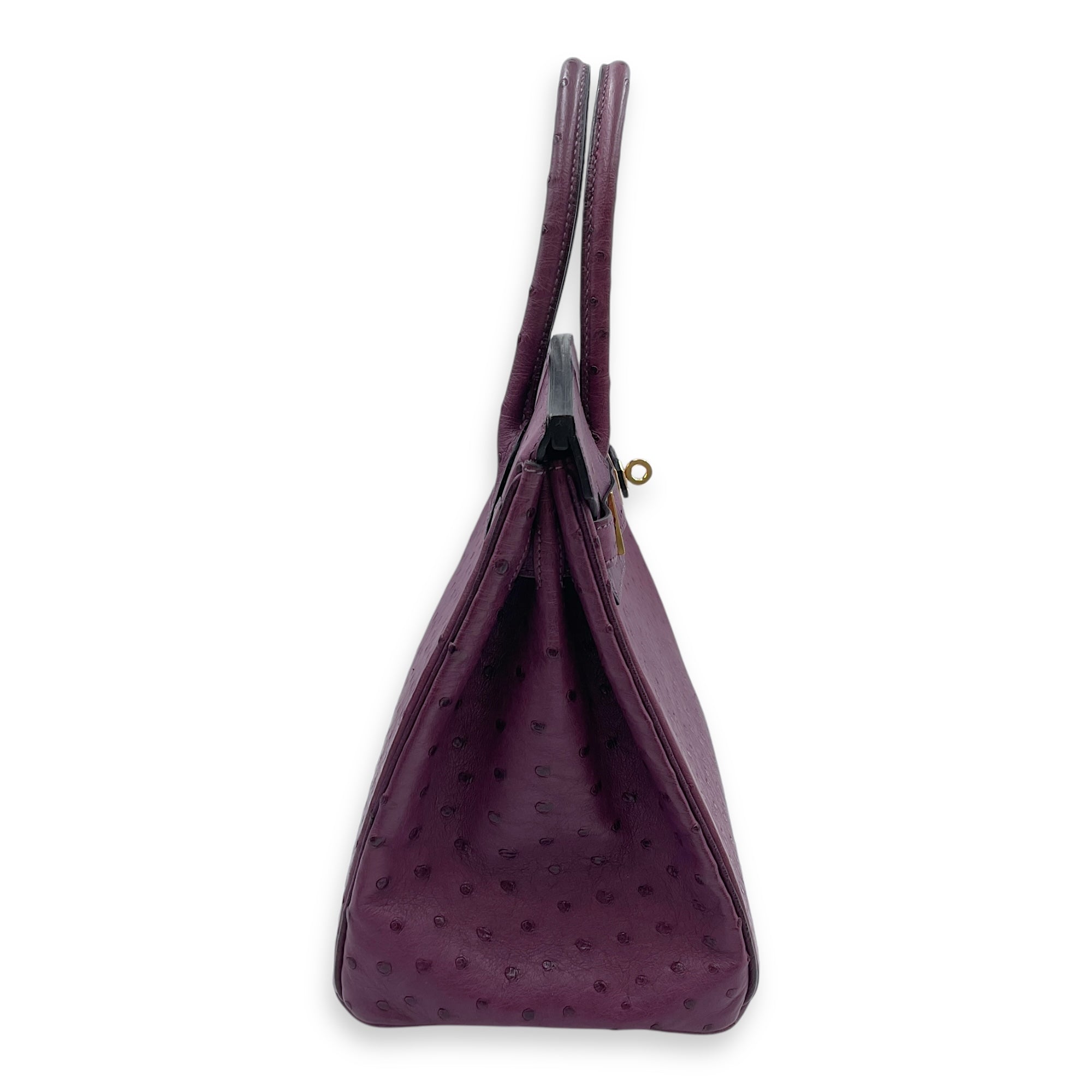Birkin 30 Violet in Ostrich, Gold hardware
