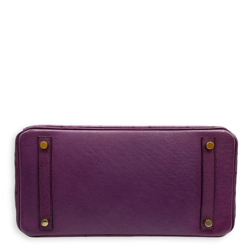 Birkin 30 Violet in Ostrich, Gold hardware