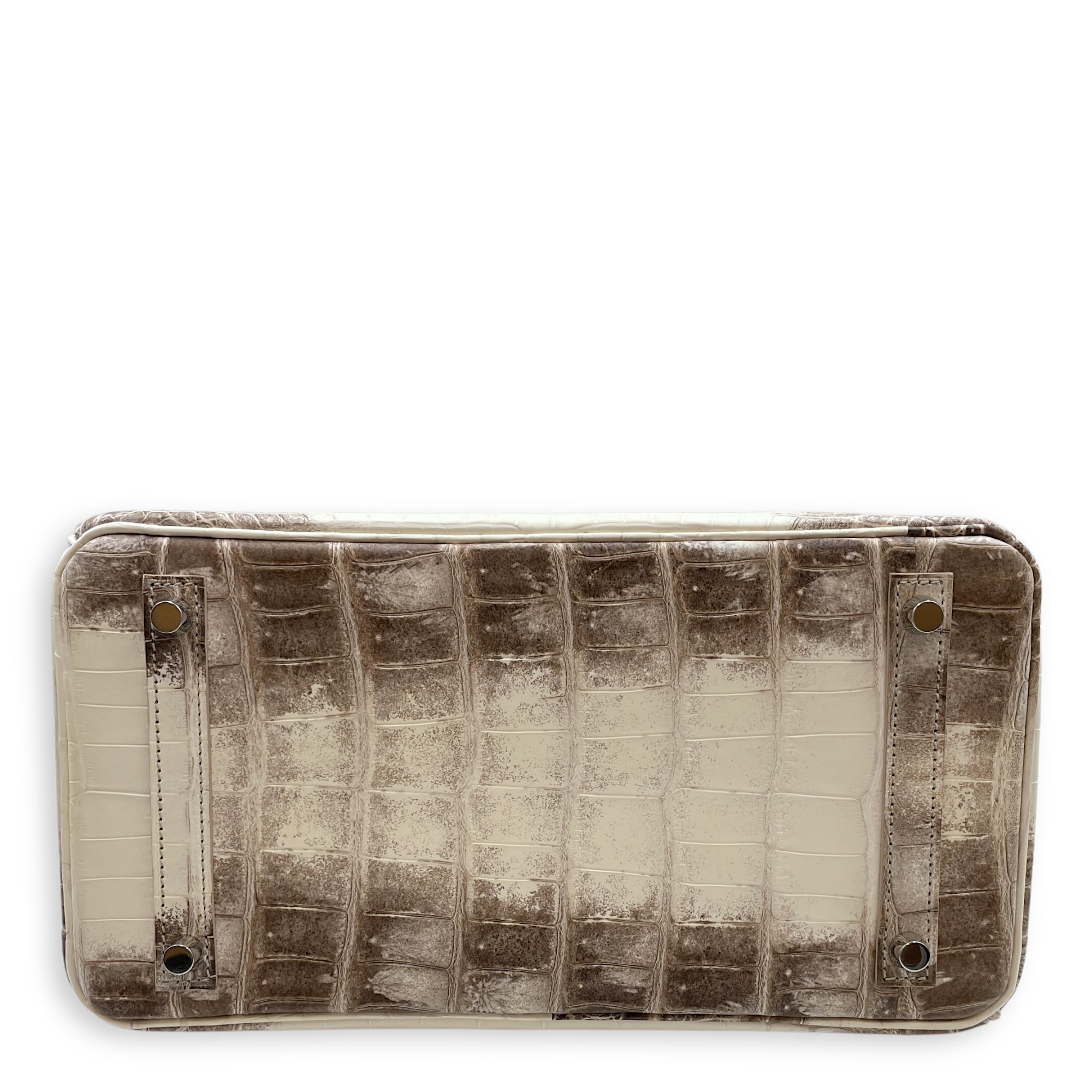 Birkin 30 Blanc in Matte Niloticus, Palladium hardware