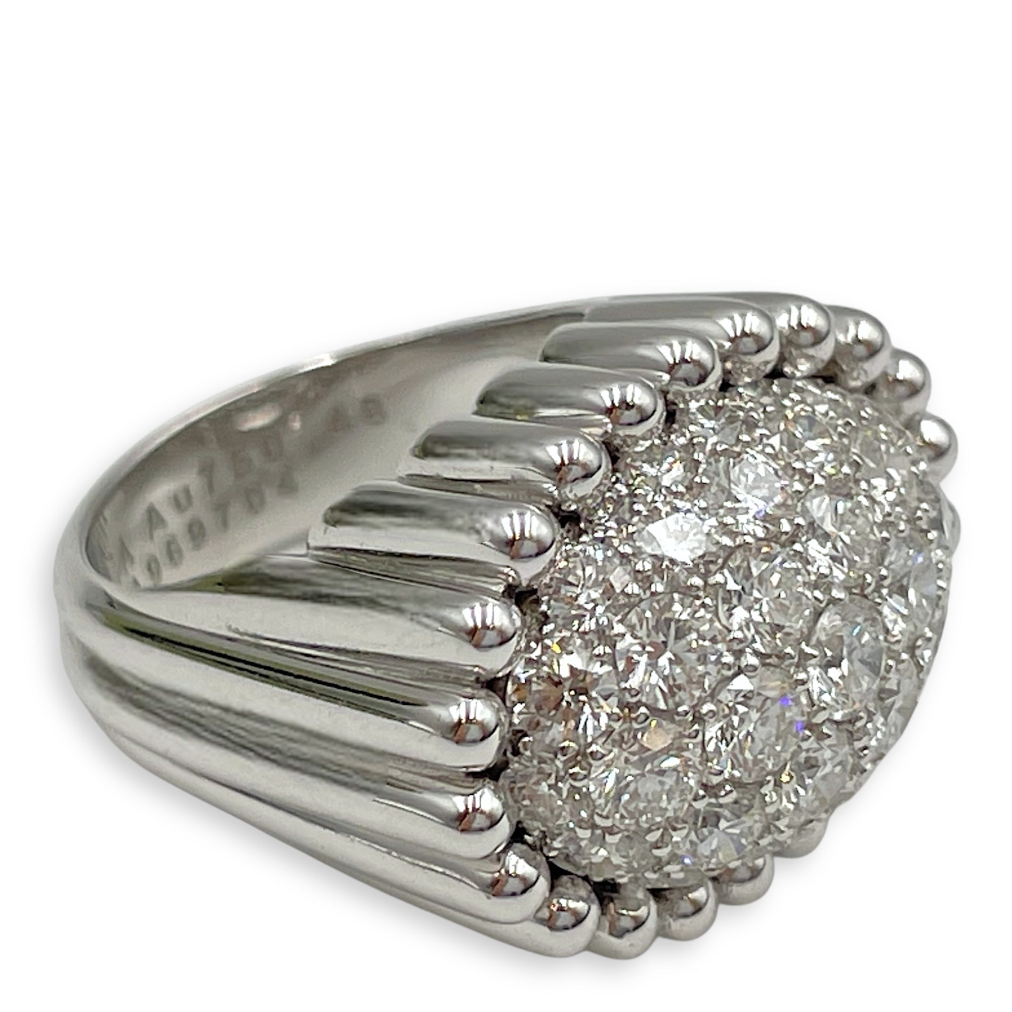 Perlée Diamonds Pavé 48 Ring in White Gold Hardware CL2505-12297 2