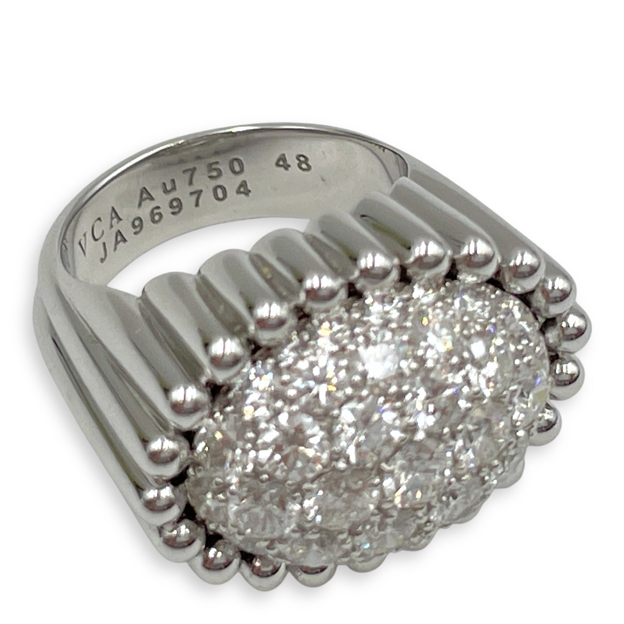 Perlée Diamonds Pavé 48 Ring in White Gold Hardware CL2505-12297 5