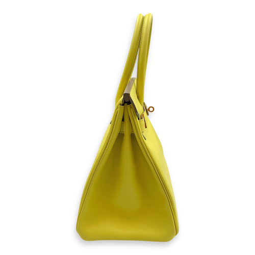 Birkin 30 Souffre in Epsom, Gold hardware