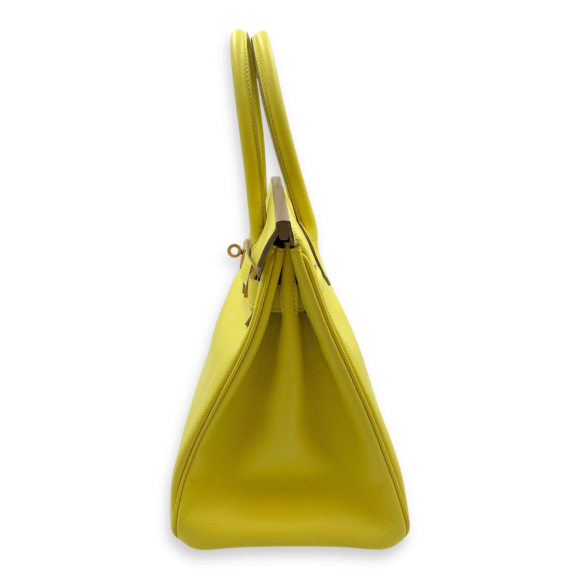 Birkin 30 Souffre in Epsom, Gold hardware