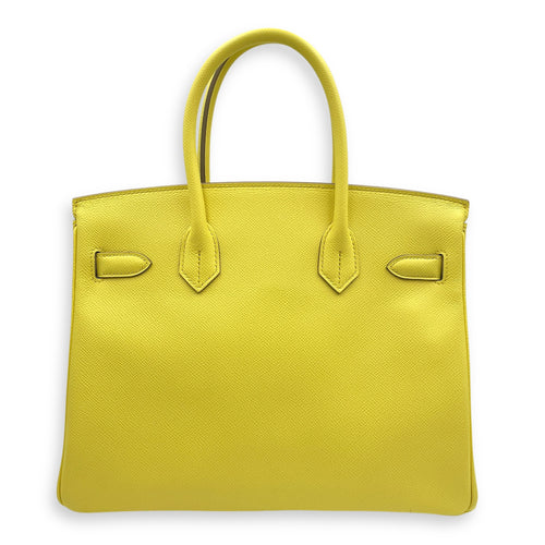 Birkin 30 Souffre in Epsom, Gold hardware