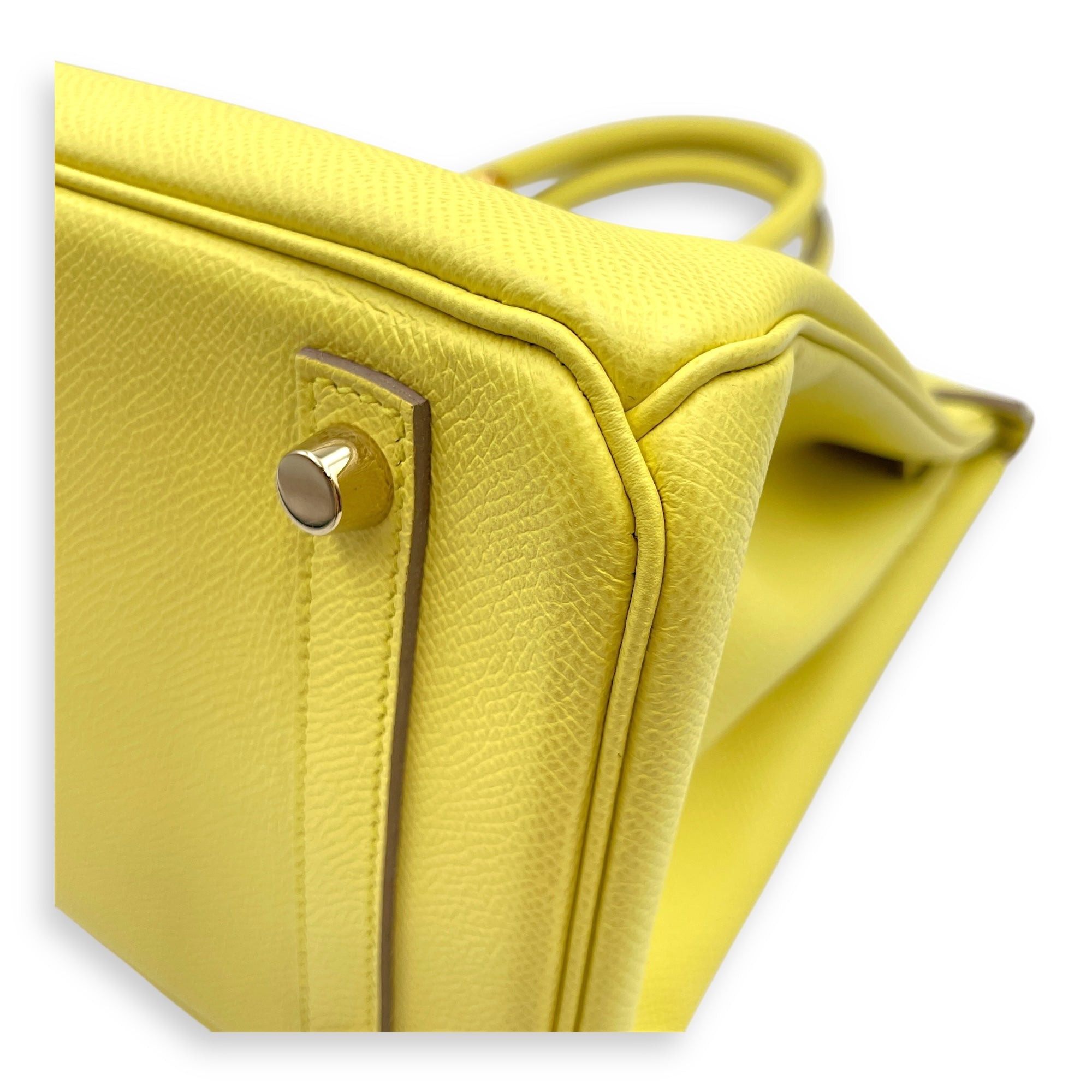 Birkin 30 Souffre in Epsom, Gold hardware
