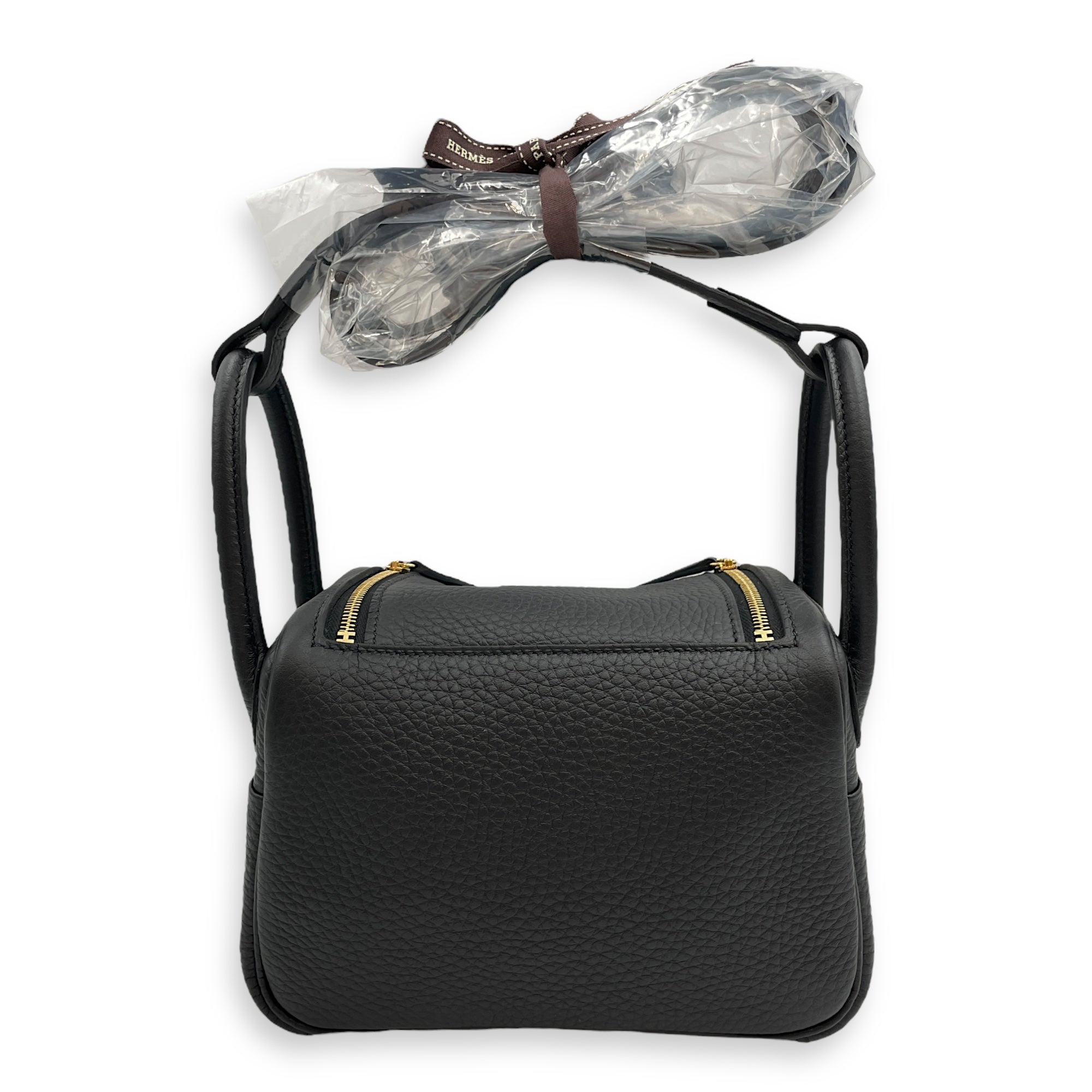 Lindy II Mini Black in Clemence, Gold hardware