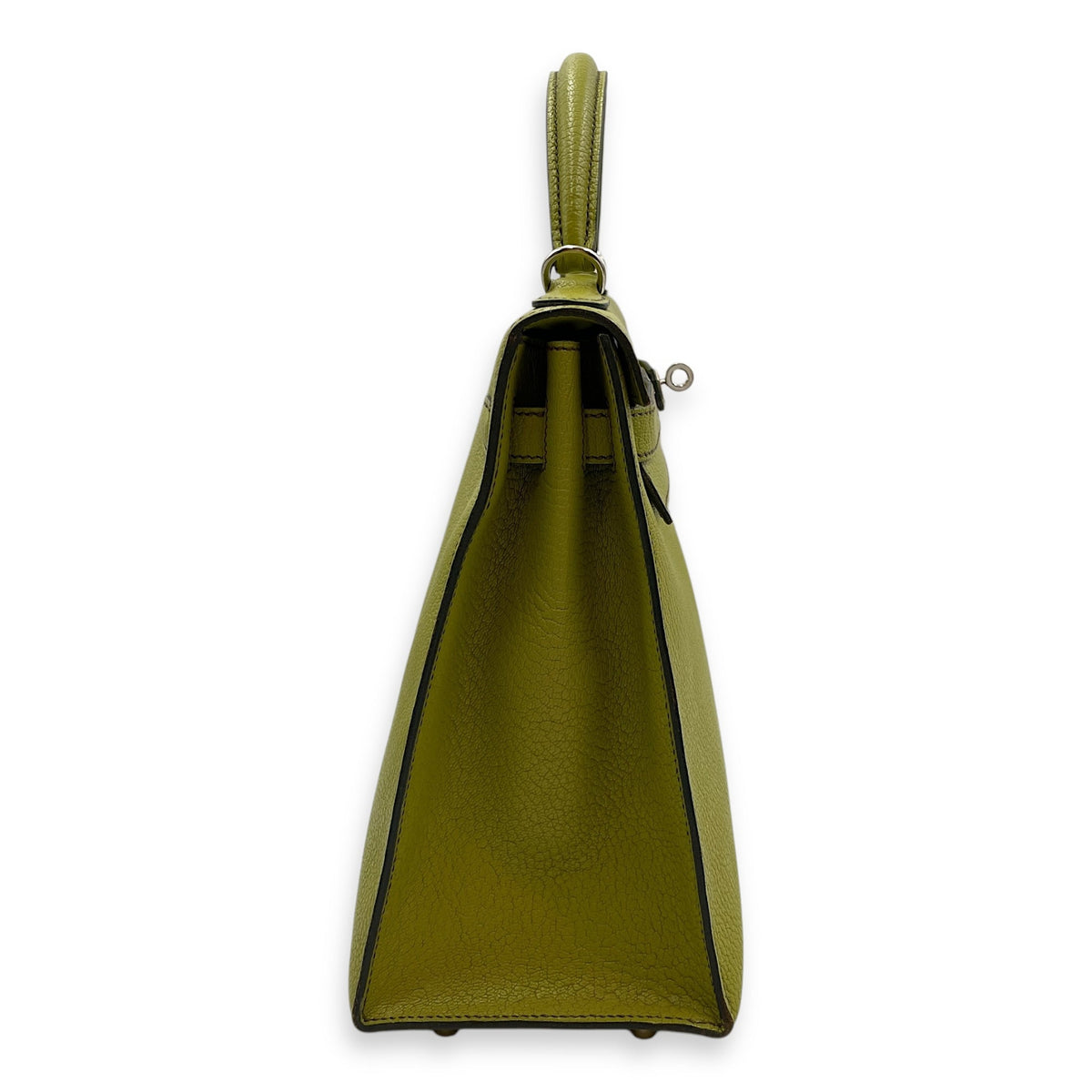 Sellier Kelly 32 Vert Anis in Chevre Mysore Palladium hardware