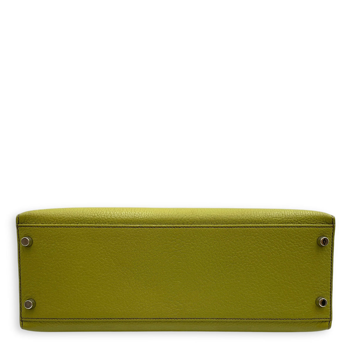 Sellier Kelly 32 Vert Anis in Chevre Mysore Palladium hardware