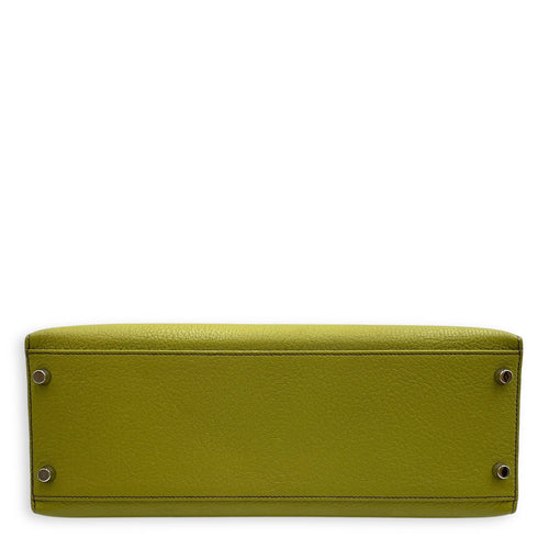 Sellier Kelly 32 Vert Anis in Chevre Mysore Palladium hardware