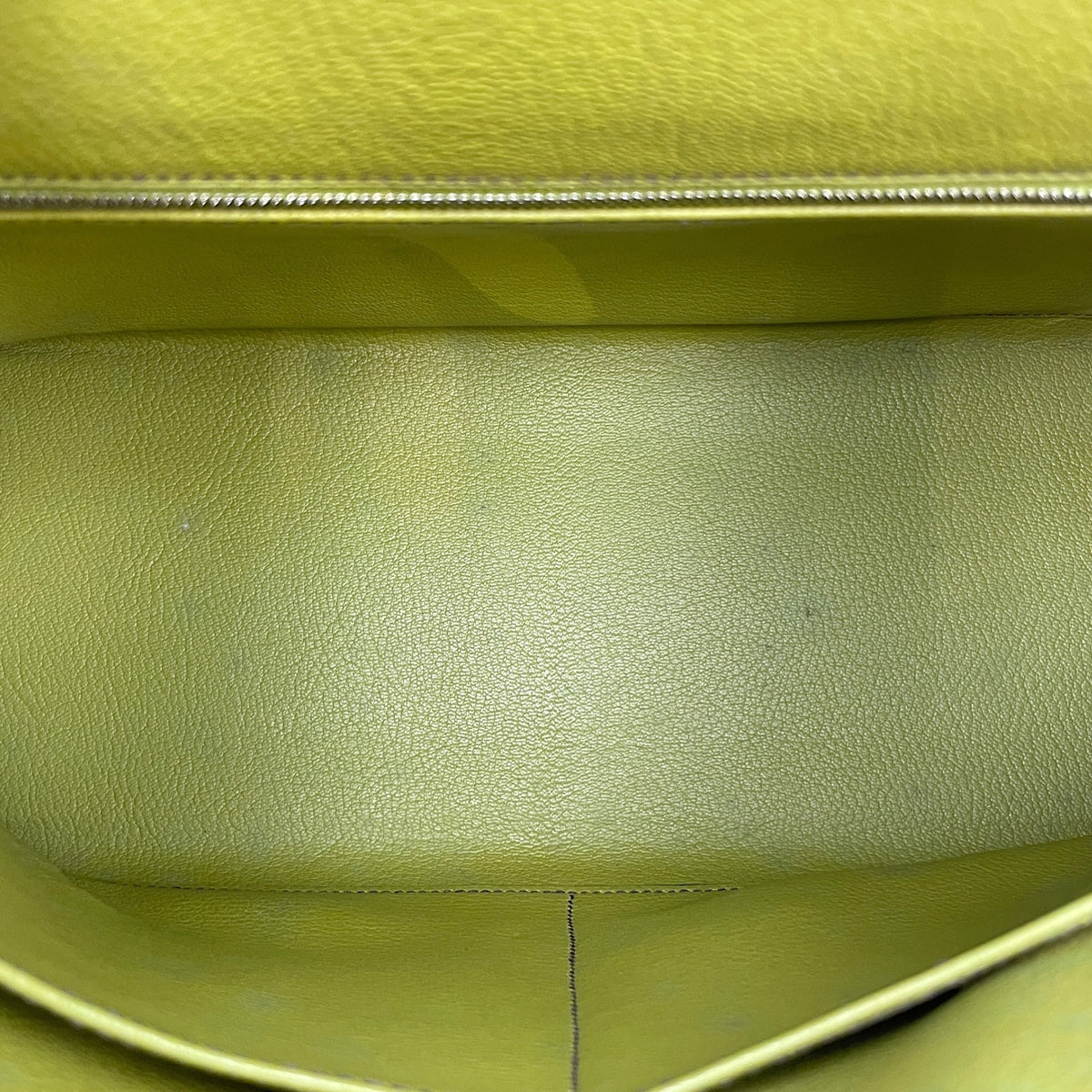 Sellier Kelly 32 Vert Anis in Chevre Mysore Palladium hardware