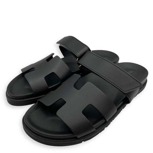 Chypre 39 Black Sandals in Calfskin