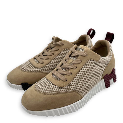 Bouncing 36 Beige Argile Sneakers in Suede Leather