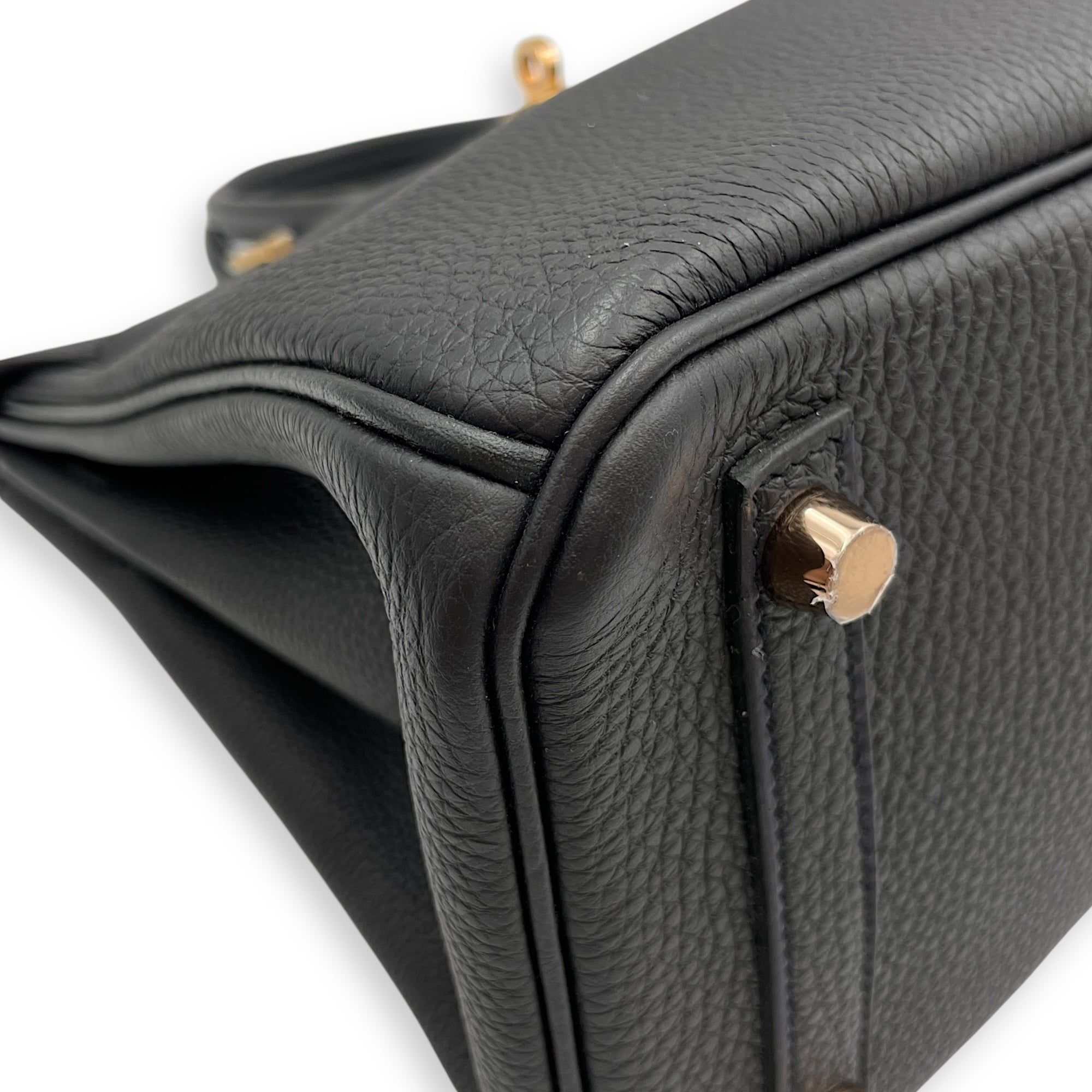 Birkin 25 Black in Togo, Rose Gold hardware