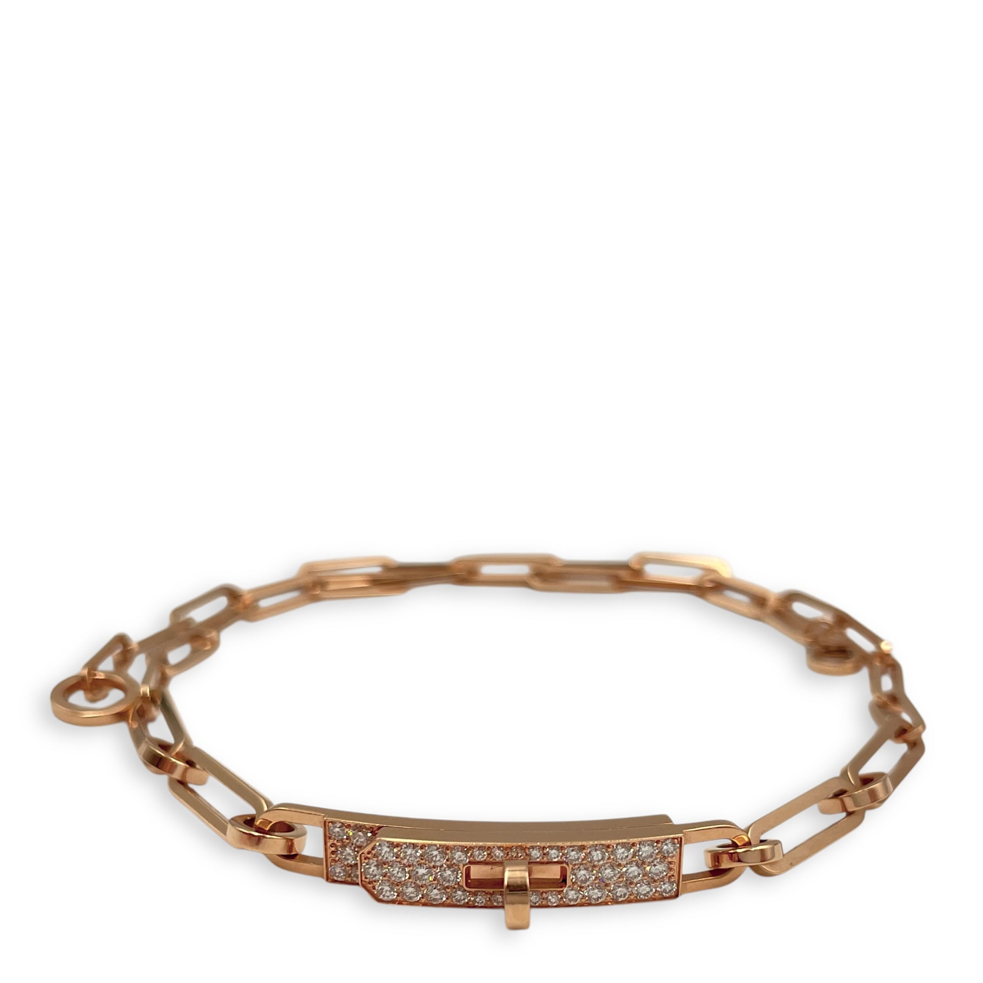 Kelly Chaine Small Model Double Bracelet in Rose Gold Hardware