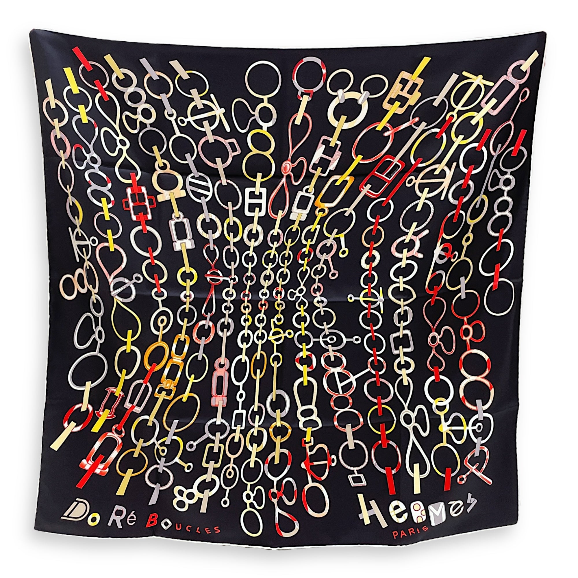 Do Re Boucles 90 Black Scarf