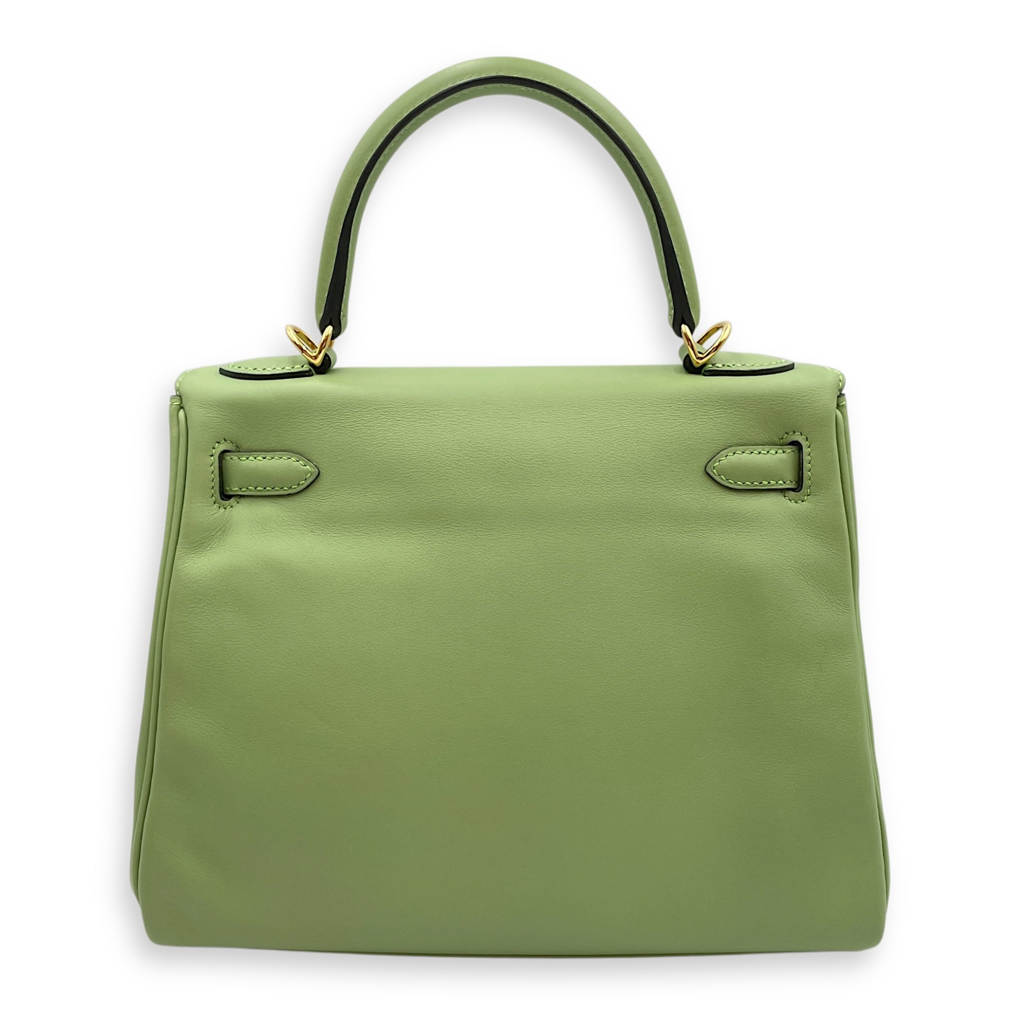 Kelly 25 Vert Criquet in Swift, Gold hardware