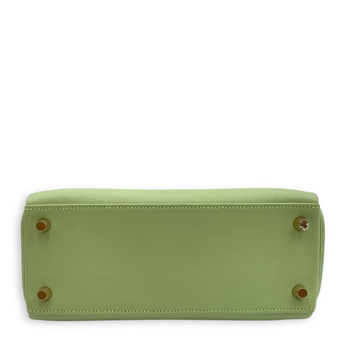 Kelly 25 Vert Criquet in Swift, Gold hardware