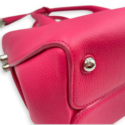 Open bar bag Pink Top Handle Bag in Calfskin, Silver hardware