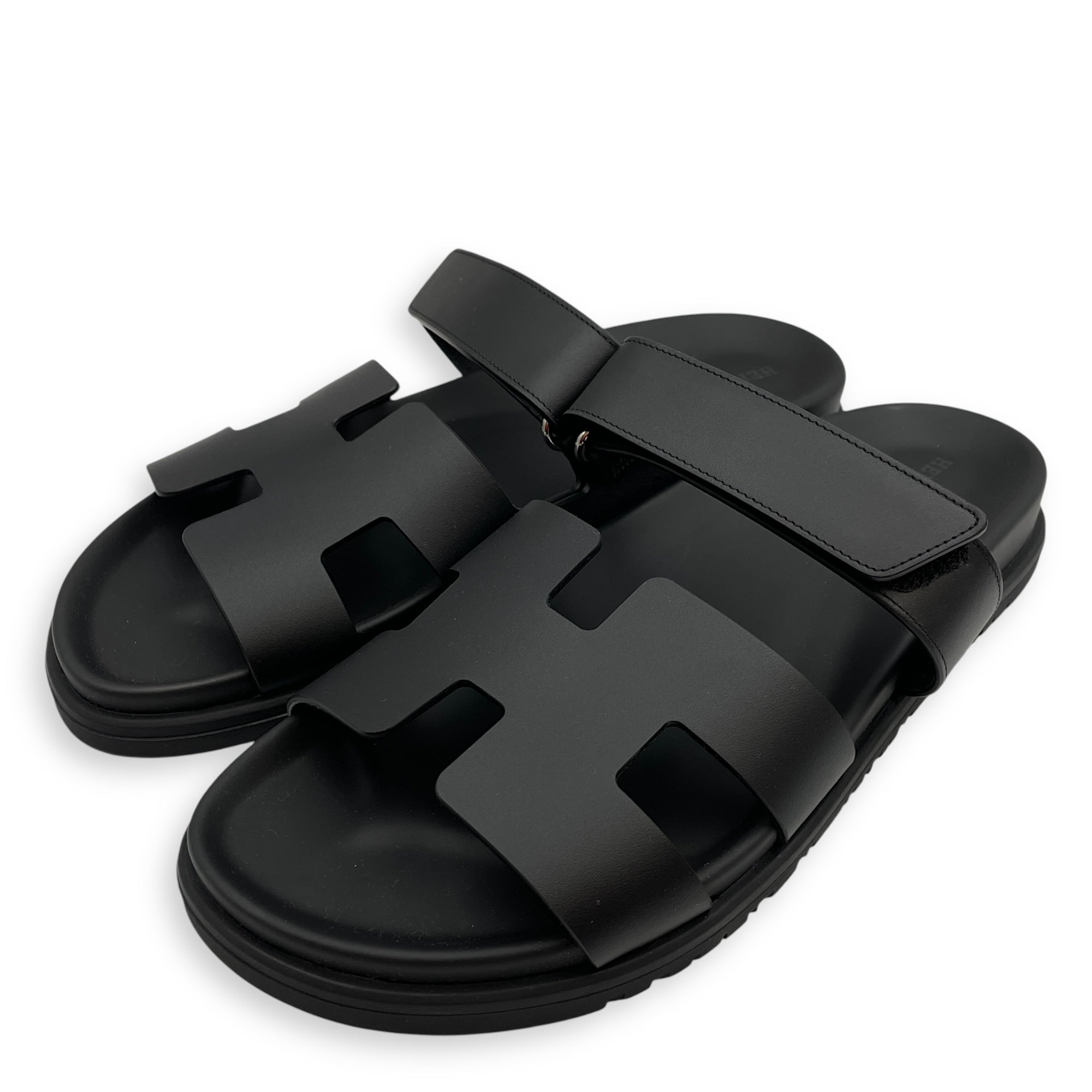 Chypre 41 Black Sandals in Calfskin