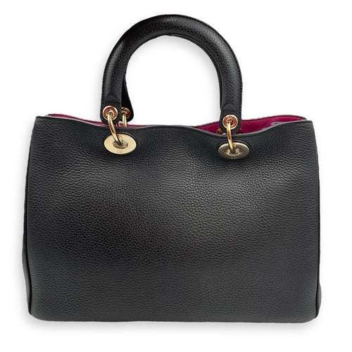Diorissimo 35 Black Top Handle Bag in Calfskin, Gold hardware