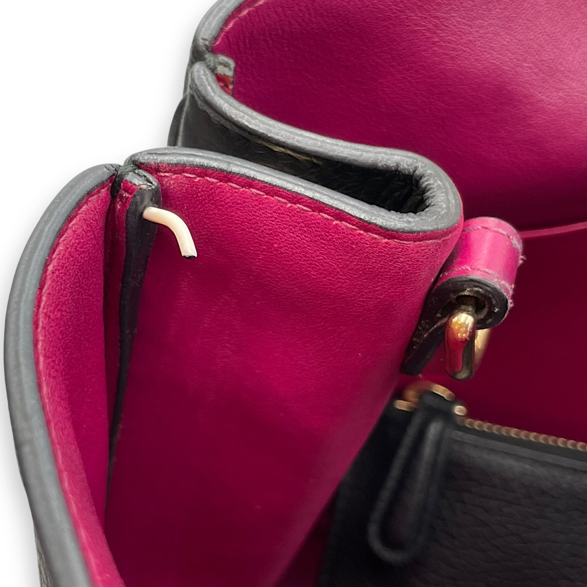 Diorissimo 35 Black Top Handle Bag in Calfskin, Gold hardware