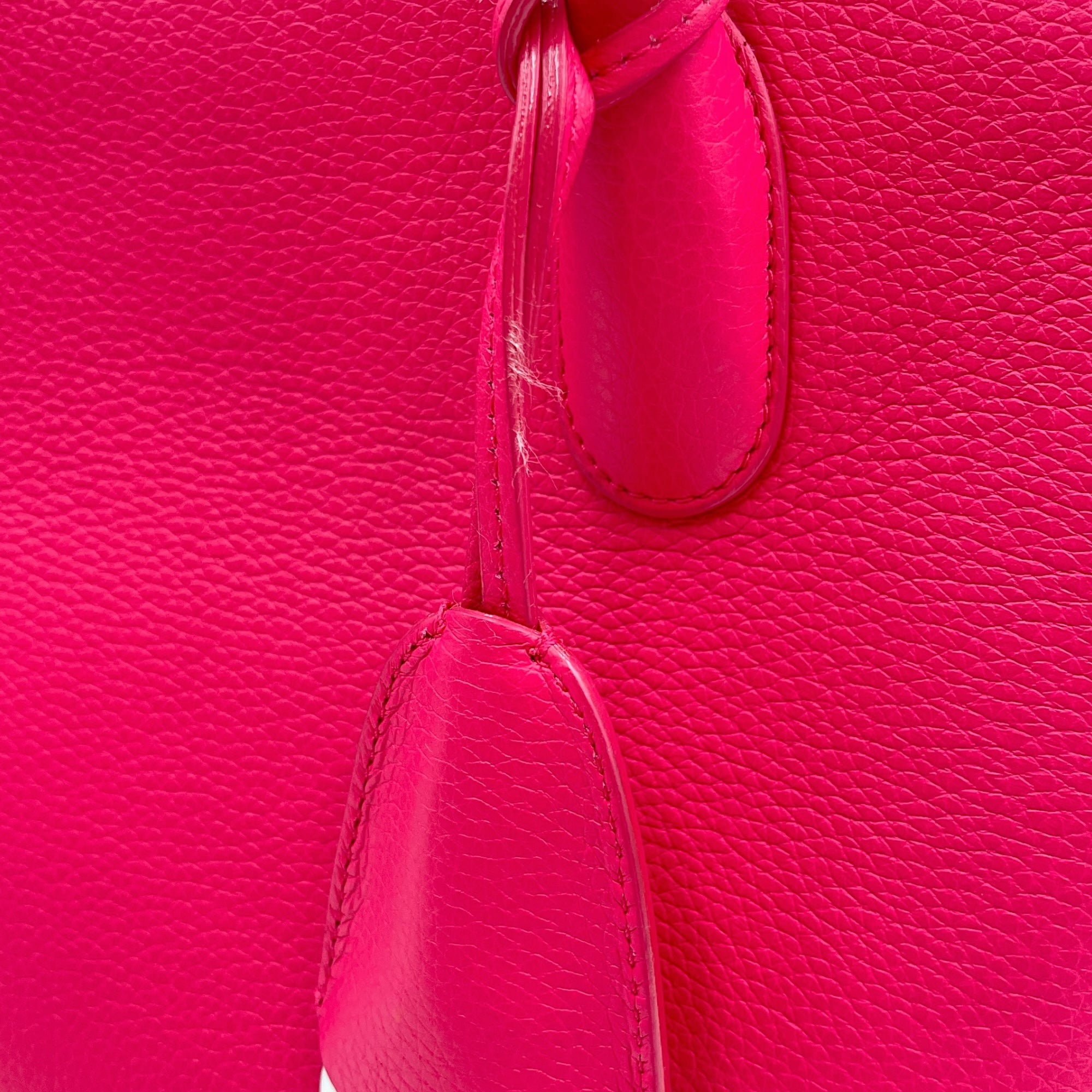 Open bar bag Pink Top Handle Bag in Calfskin, Silver hardware