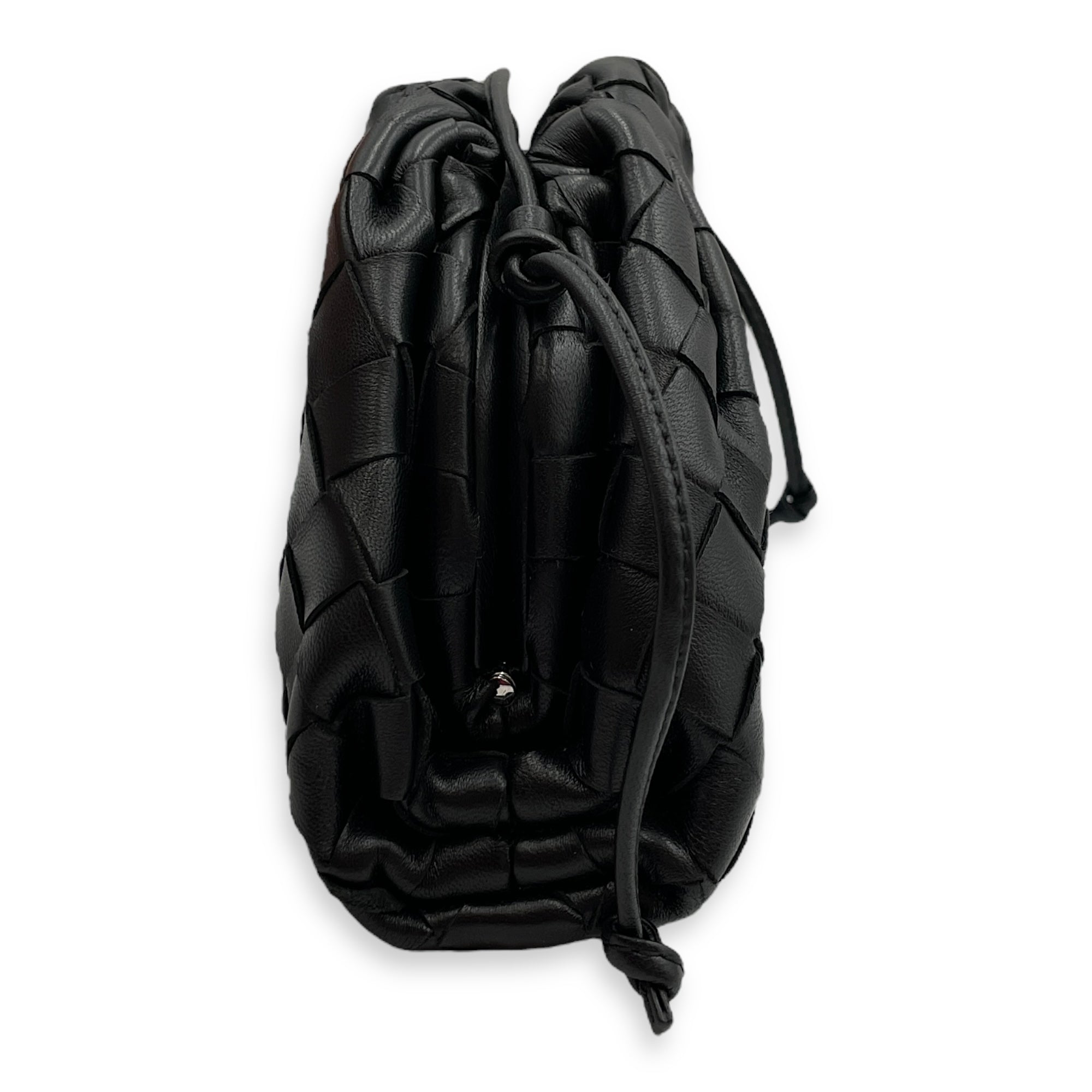 Pouch bag Intrecciato Black Crossbody Bag in Nappa Leather