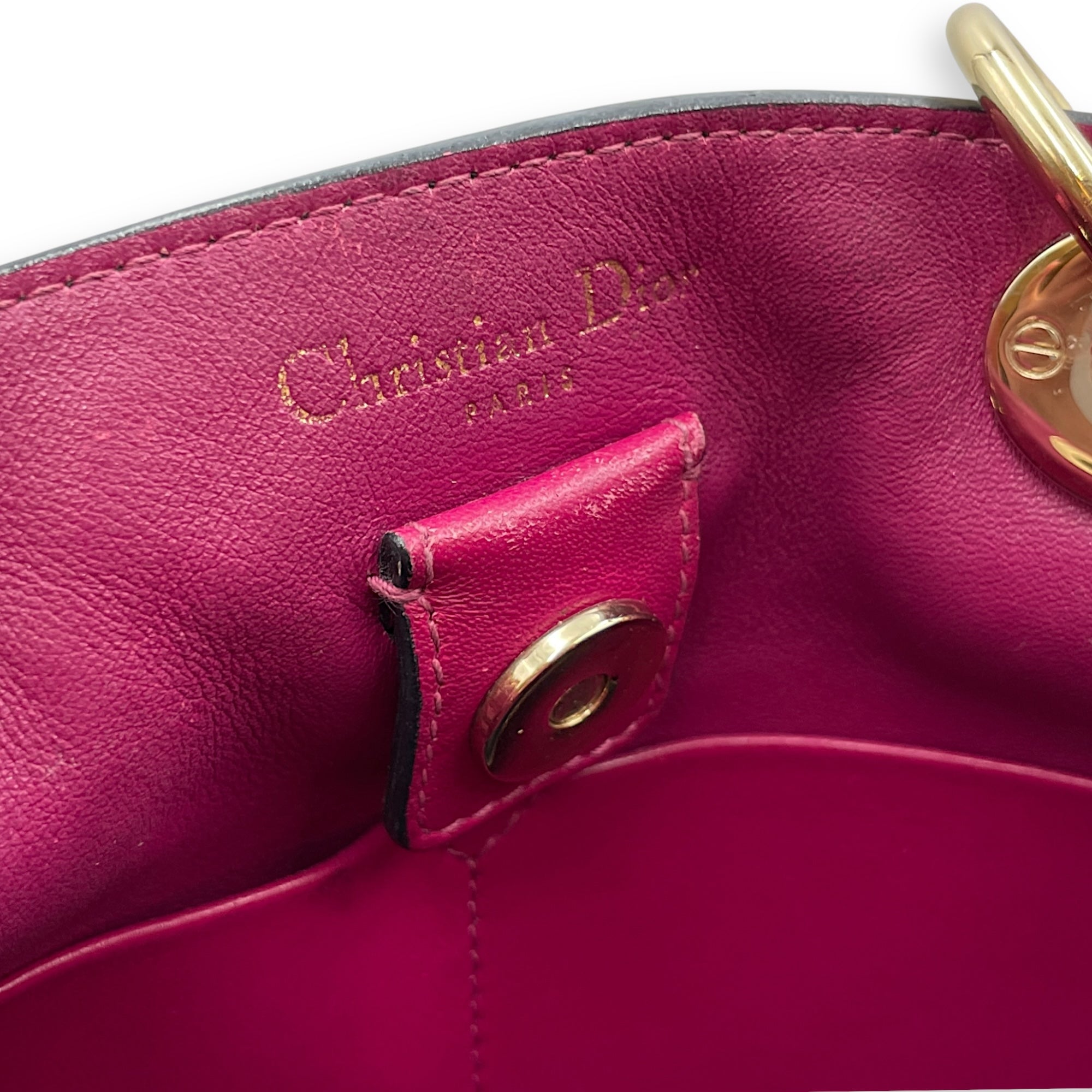 Diorissimo 35 Black Top Handle Bag in Calfskin, Gold hardware