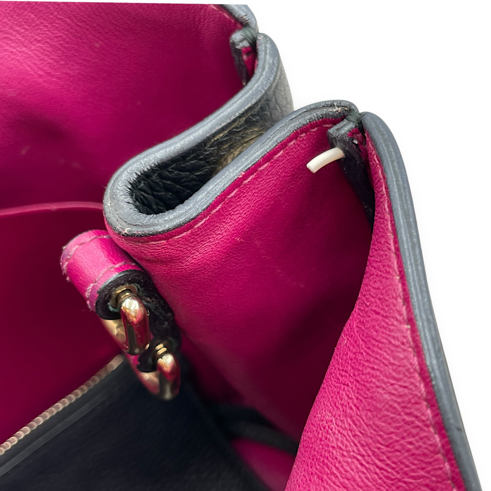 Diorissimo 35 Black Top Handle Bag in Calfskin, Gold hardware