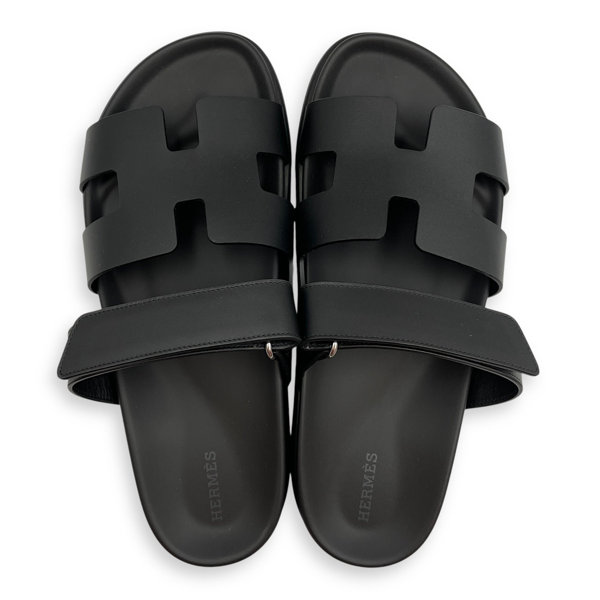 Chypre 41 Black Sandals in Calfskin
