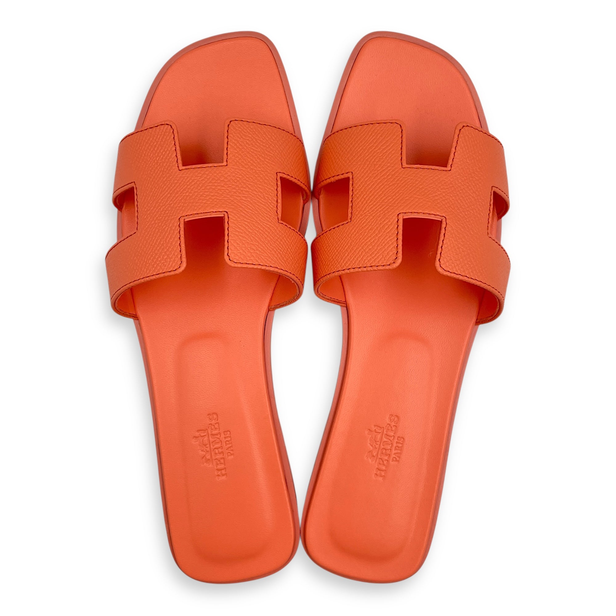Oran 38.5 Orange Sandals in Epsom