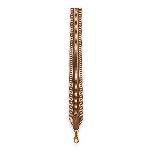 Sangle Cavale 50mm by 105cm Gold Bag Accessory in Swift, Gold hardware