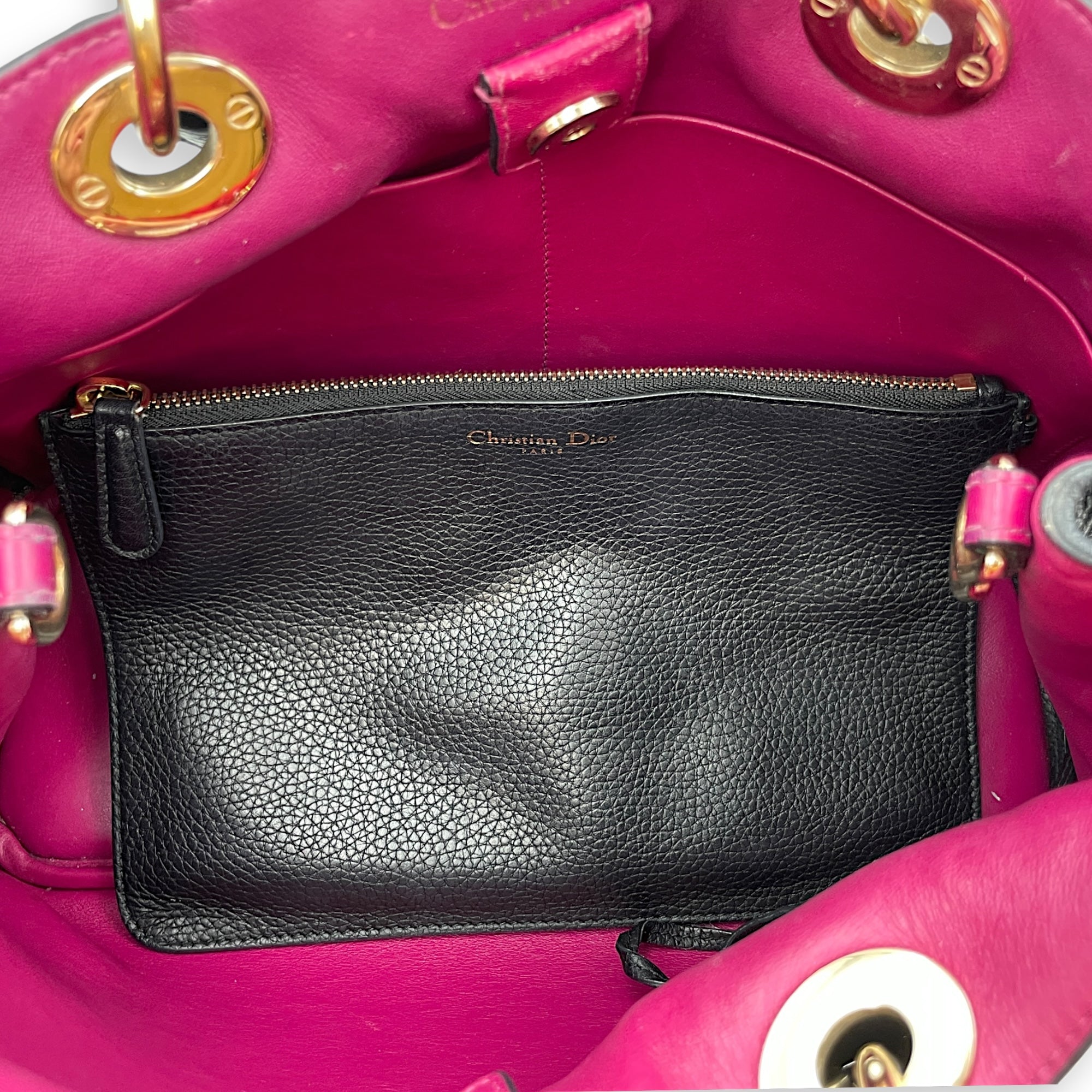 Diorissimo 35 Black Top Handle Bag in Calfskin, Gold hardware
