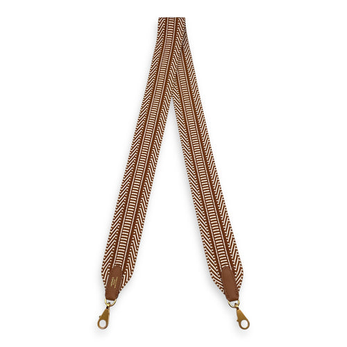 Sangle Cavale 50mm by 105cm Gold Bag Accessory in Swift, Gold hardware