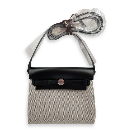Herbag Mini Black-Ecru in Vache Hunter/Toile, Palladium hardware