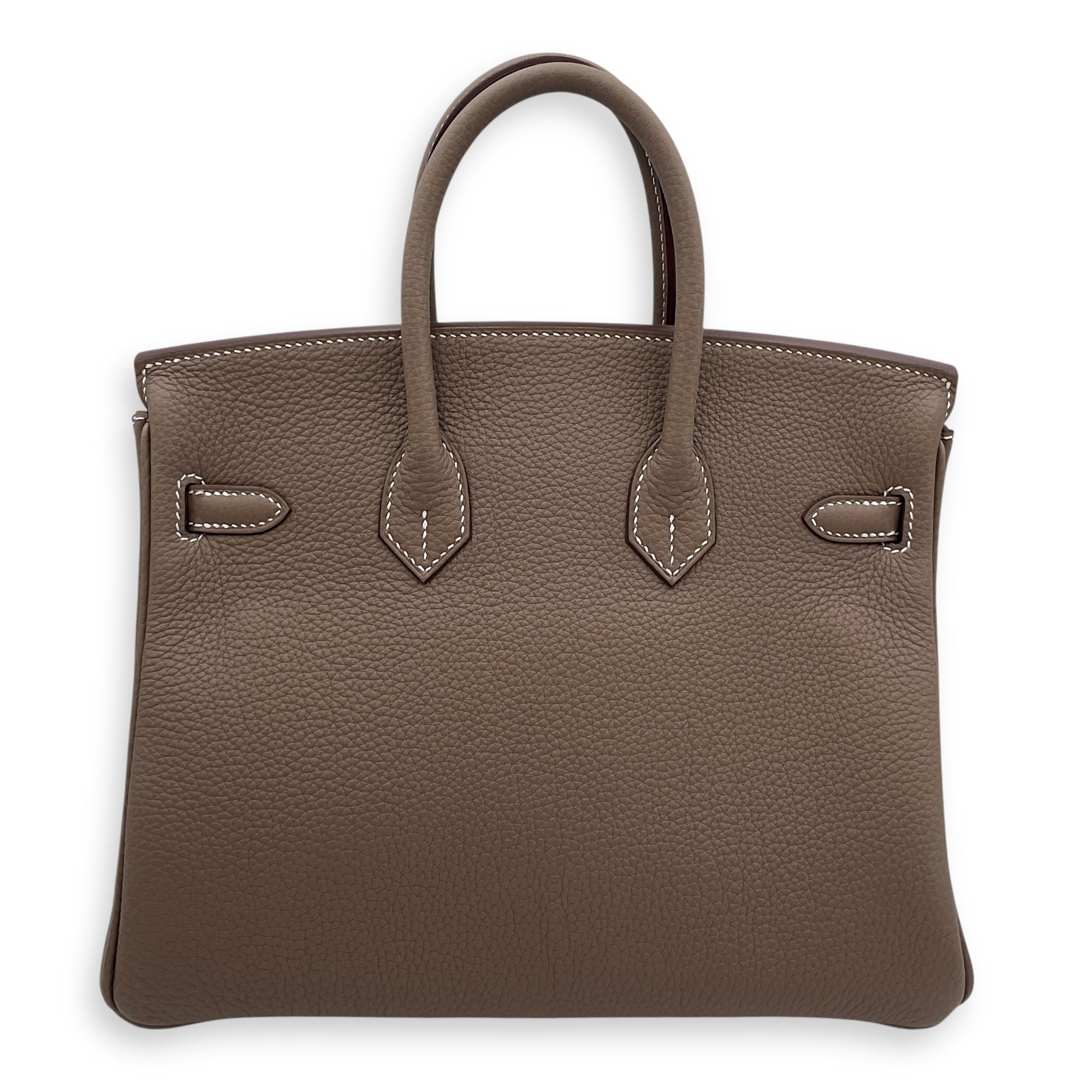 Birkin 25 Etoupe in Togo, Palladium hardware
