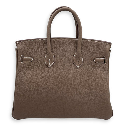 Birkin 25 Etoupe in Togo, Palladium hardware