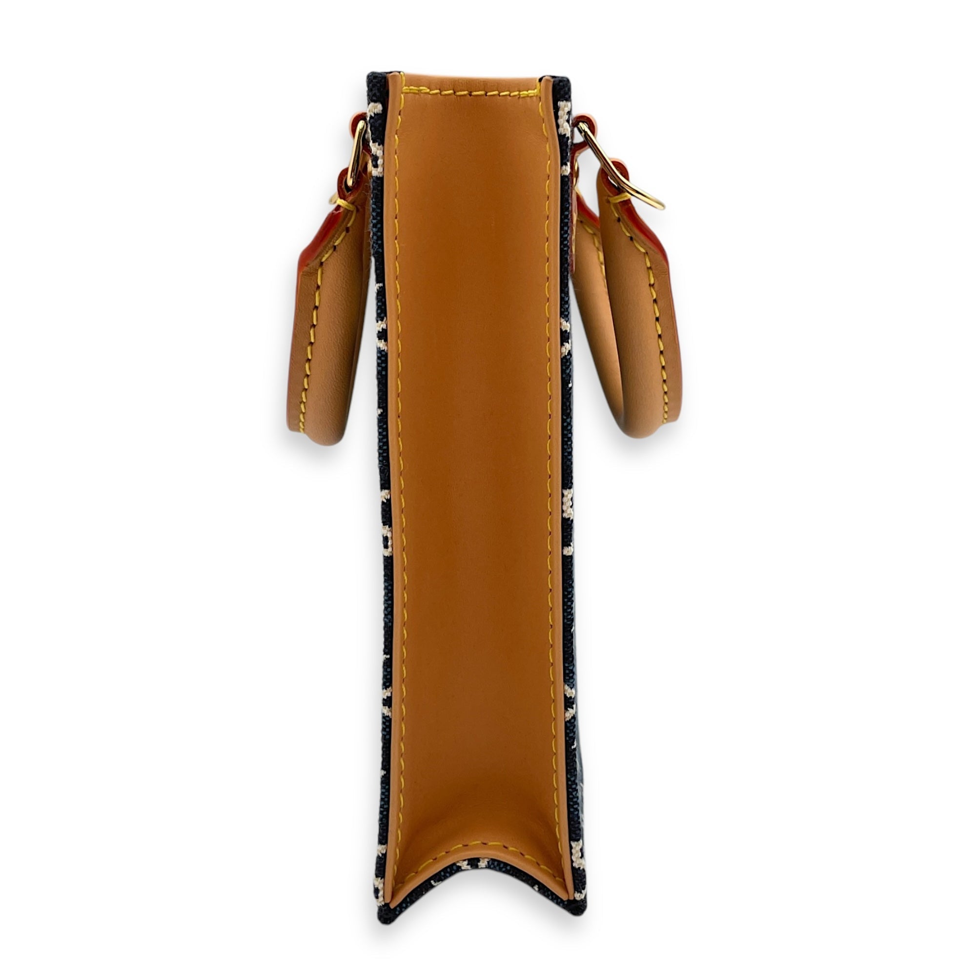 Sac Plat Others Blue Crossbody Bag in Denim Gold hardware CL2505-12541 3